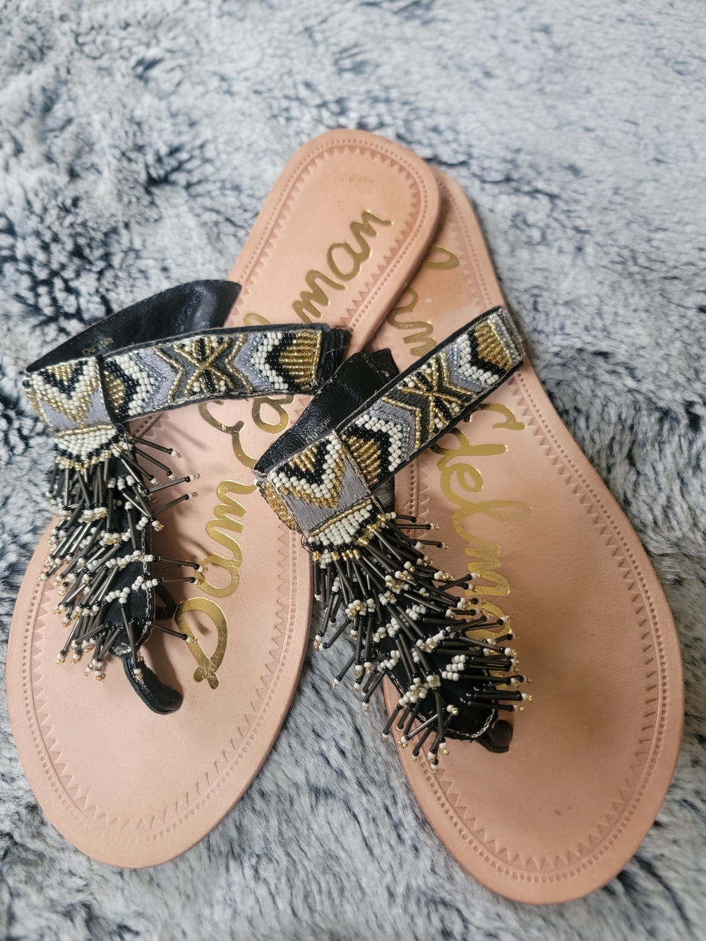 Sam Edelman Women's Anella-1 Black/Multi Bead US 8.5 M